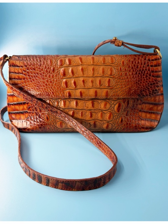 Brahmin Handbags - Brahmin Toasted Almond Collection Flap Crossbody Bag Leather Brown